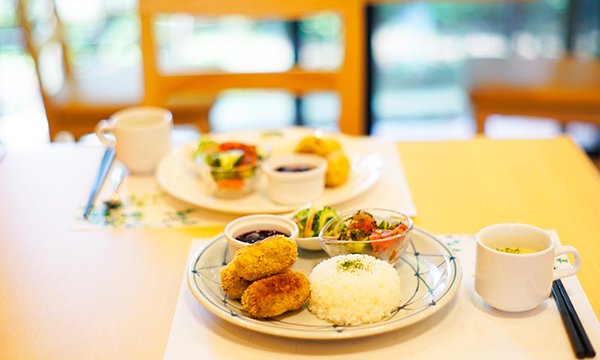 中田産の食材を使ったランチ